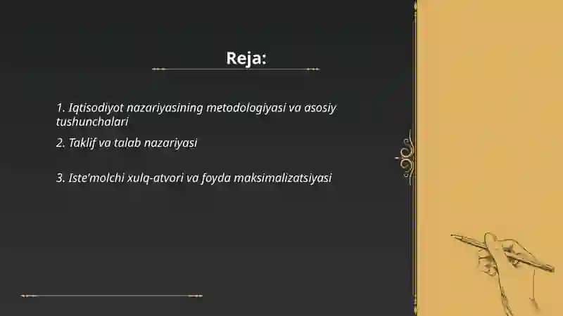 Iqtisodiyot nazariyasi 2