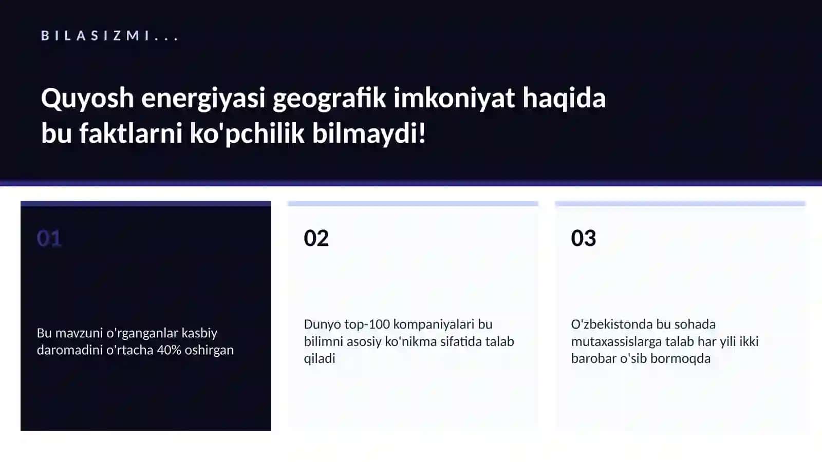Quyosh energiyasi geografik imkoniyat 2