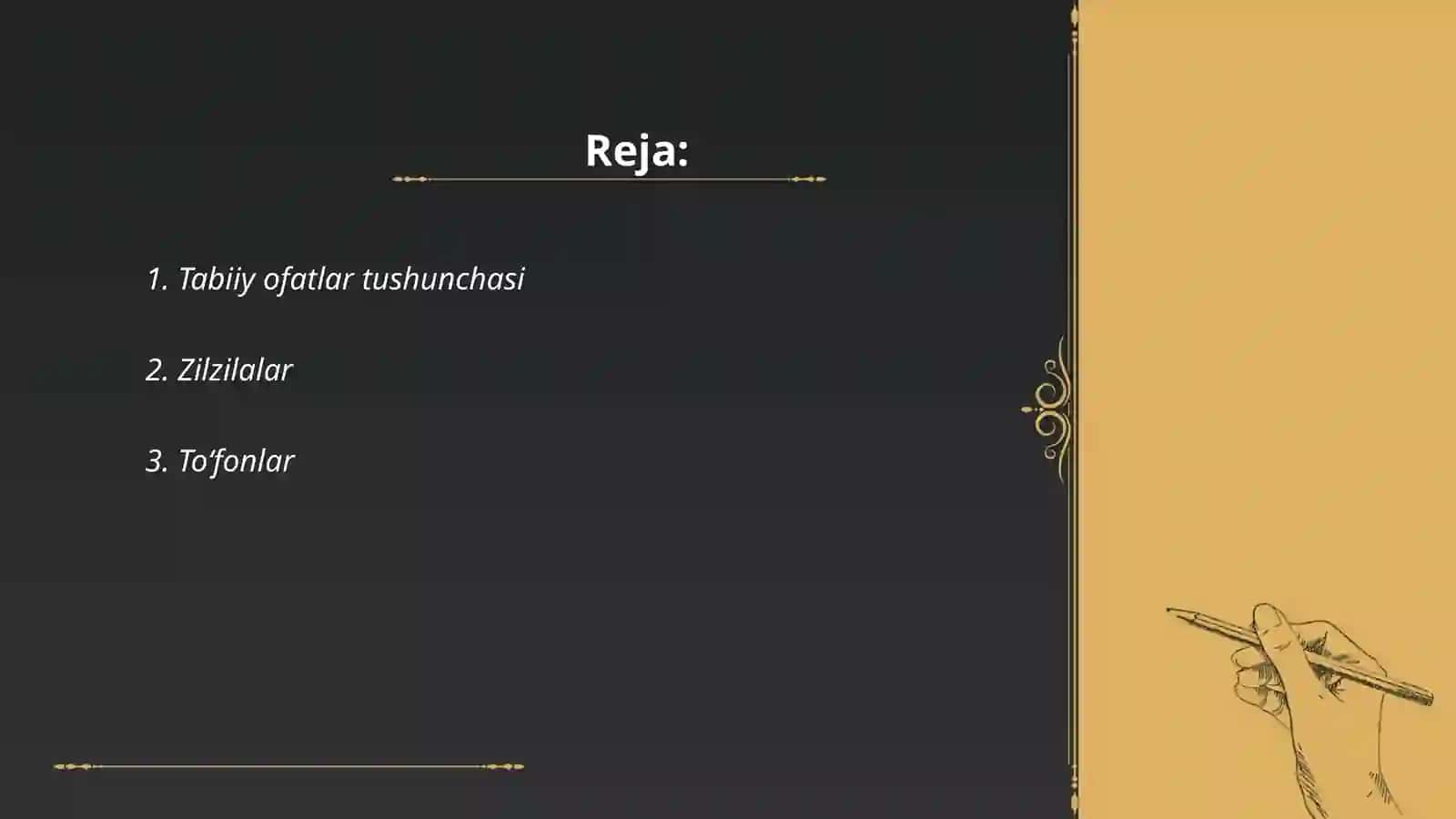 Tabiy ekstrimal vaziyatlarning tasnifi 2