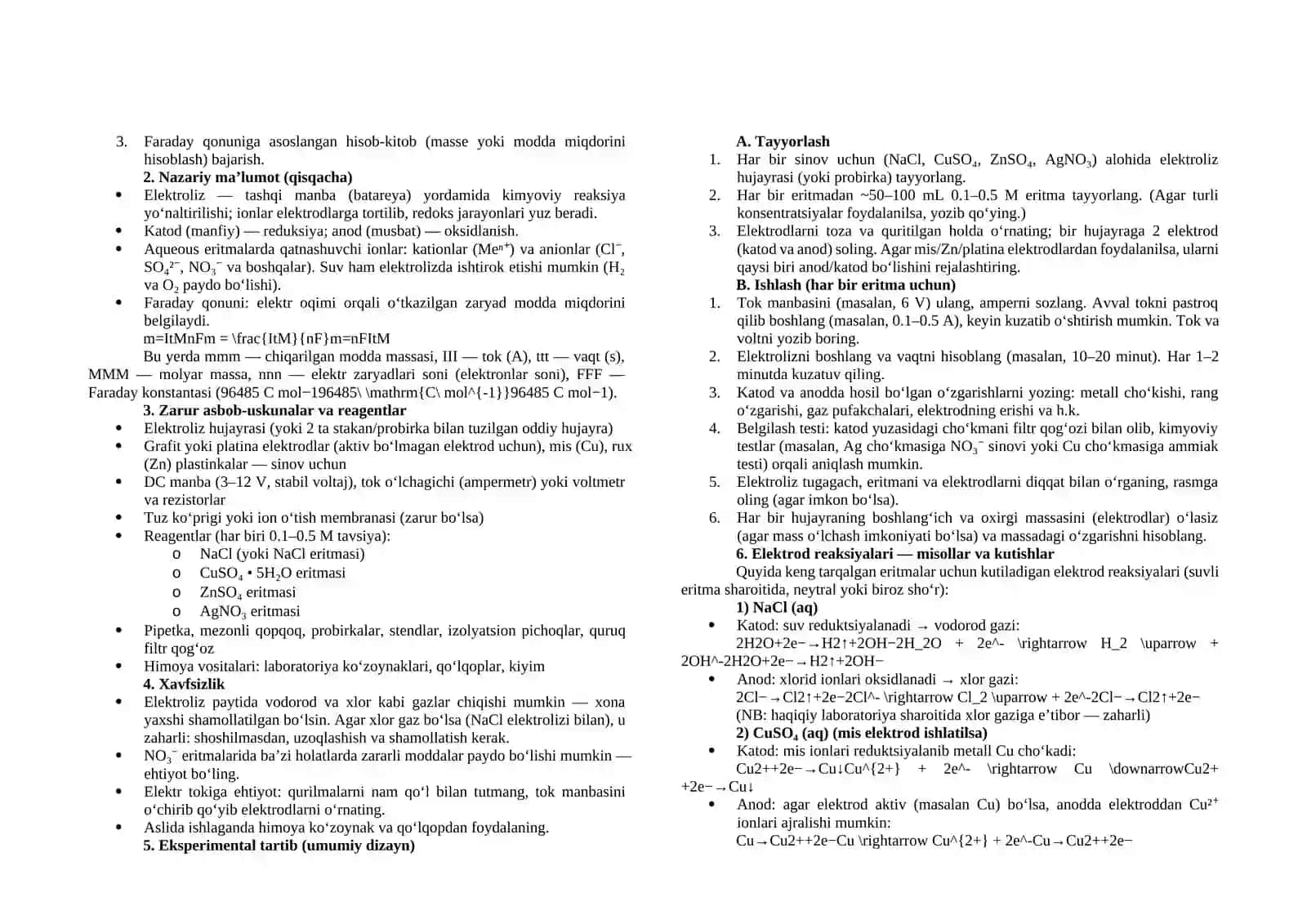 Metallarning aktivligini tekshirish 2