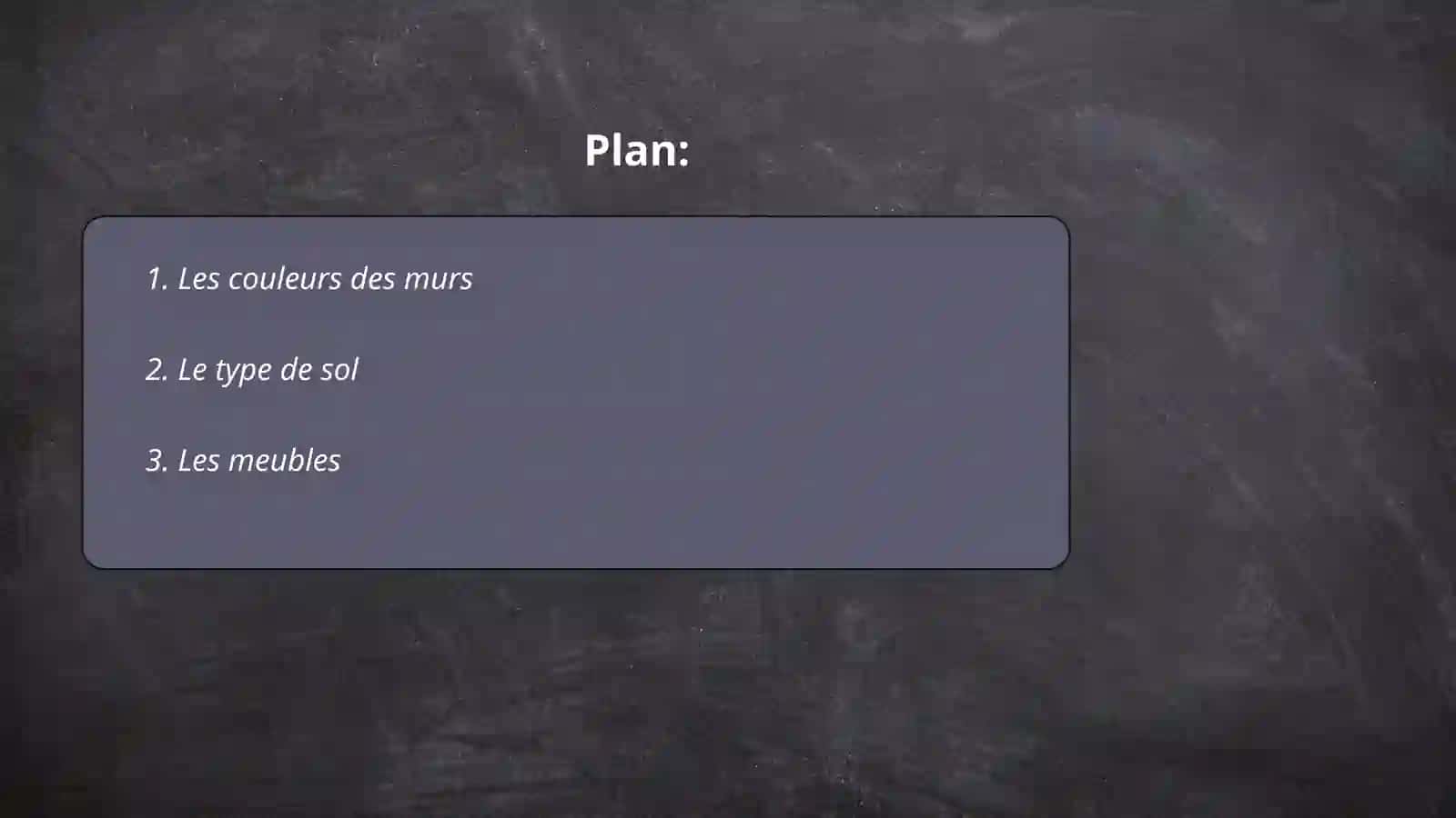 Plan: Les couleurs des murs 2