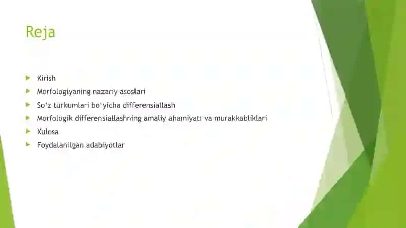 Morfologik difirensiyalash 2