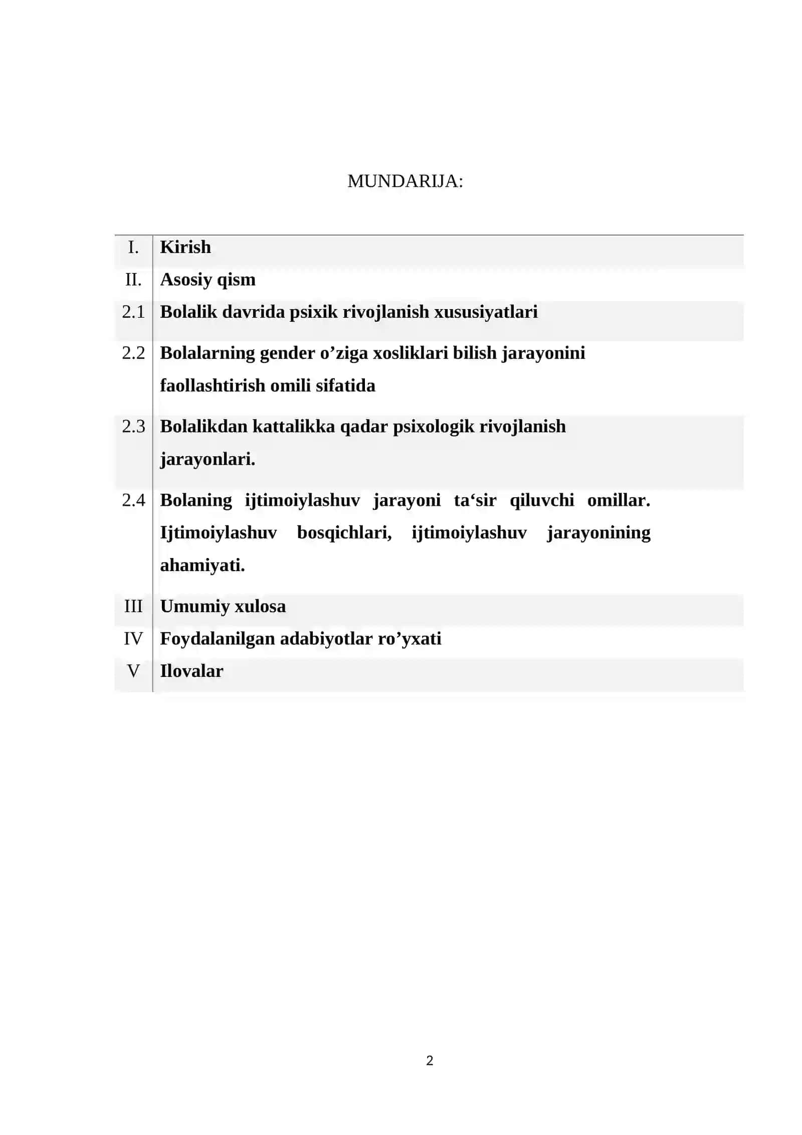 Erta bolalik davrida shaxsiy identifikatsiya jarayoni 2