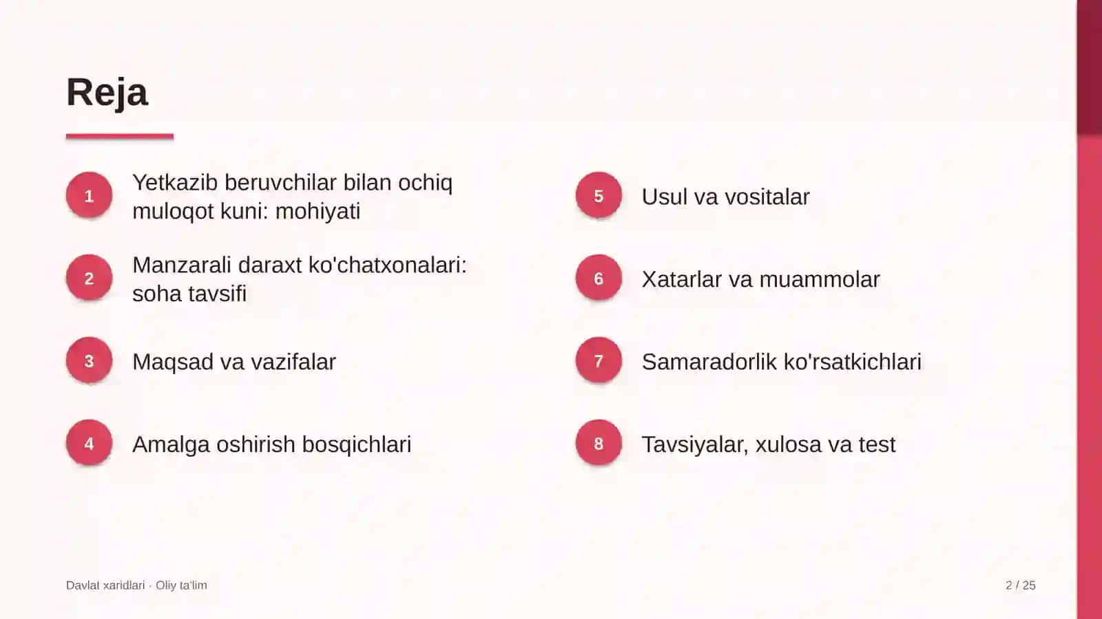 manzarali daraxt ko'chatxonalarida yetkazib beruvchilar bilan ochiq muloqot kunini o'tkazish 6072 2