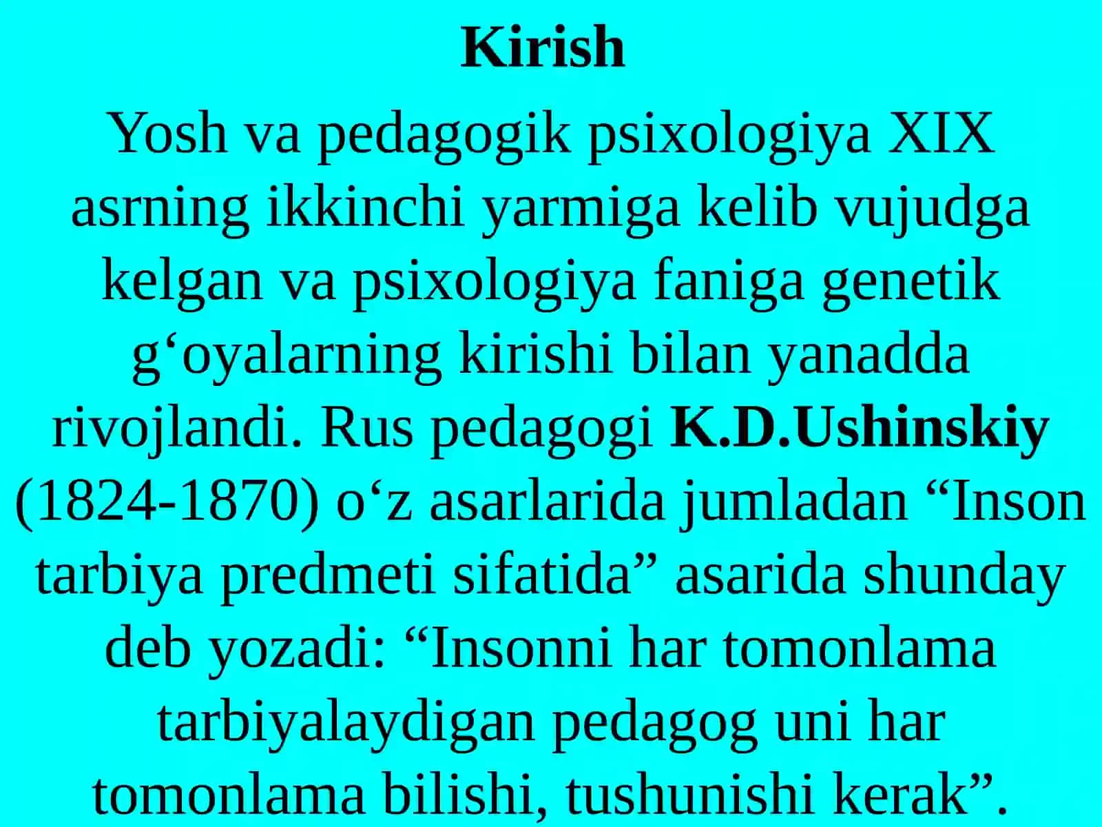 Yoshlar psixologiyasi va pedagogik psixologiya fanining predmeti, vazifalari va tadqiqot metodlari 2