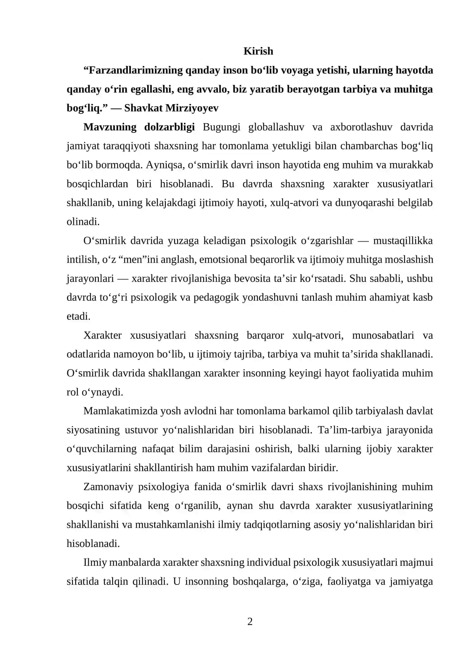 Oʻsmirlik davrida xarakter xususiyatlarini rivojlanishining psixologik asoslari 2