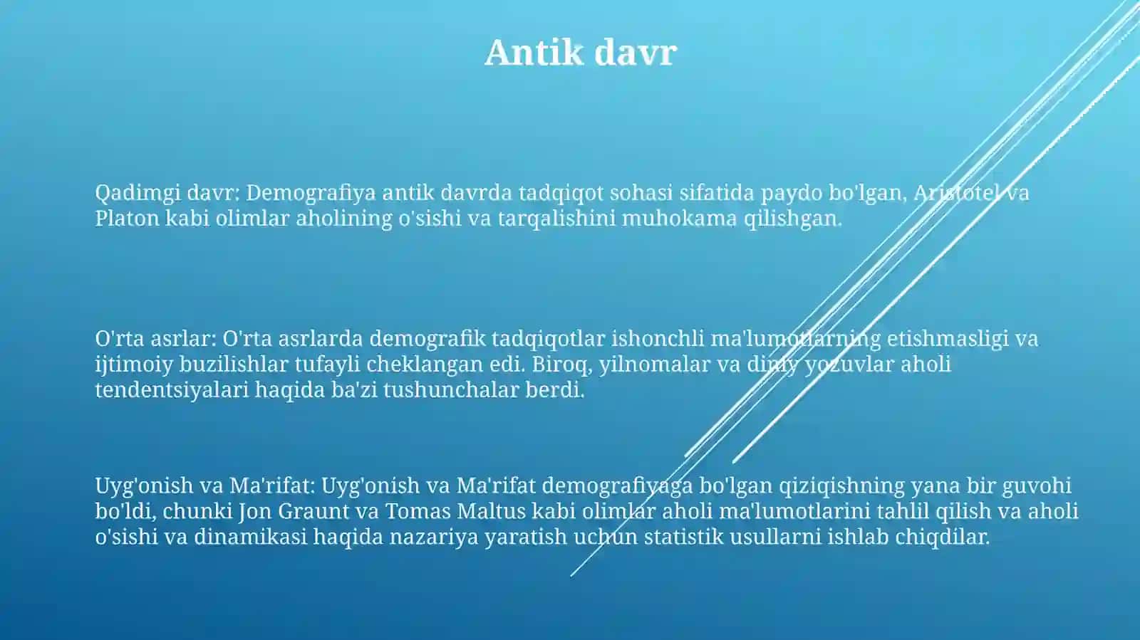 Demografik Tadqiqotlar Rivojlanishi Tarixi 2