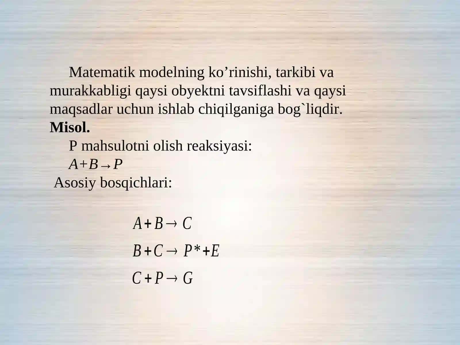 MATEMATIK MODELINI QURISH 2