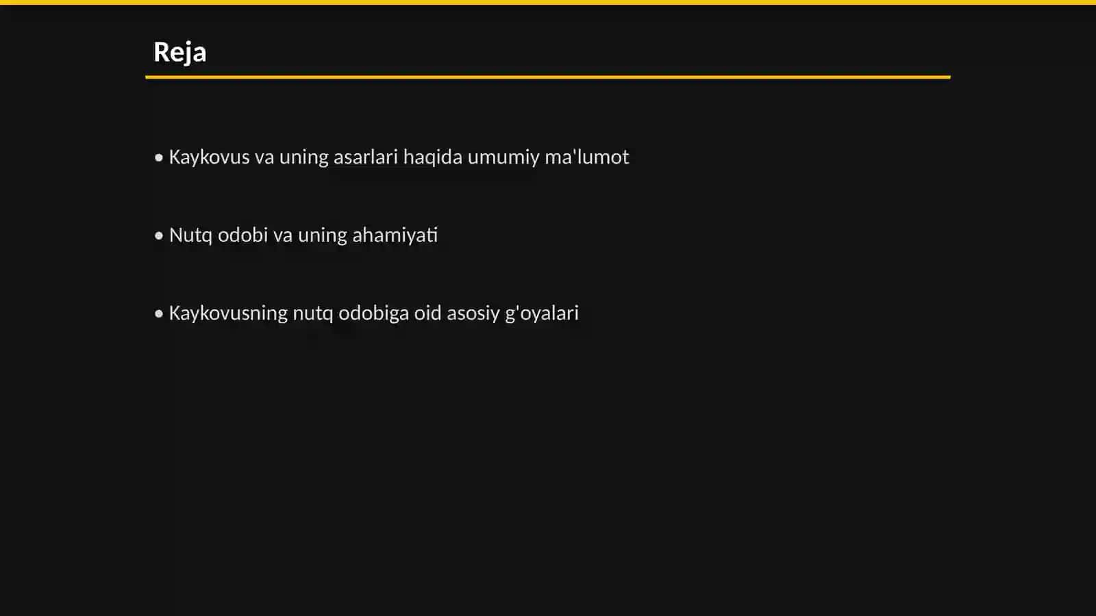 Kaykovusning nutq odobi haqidagi qarashlari 2