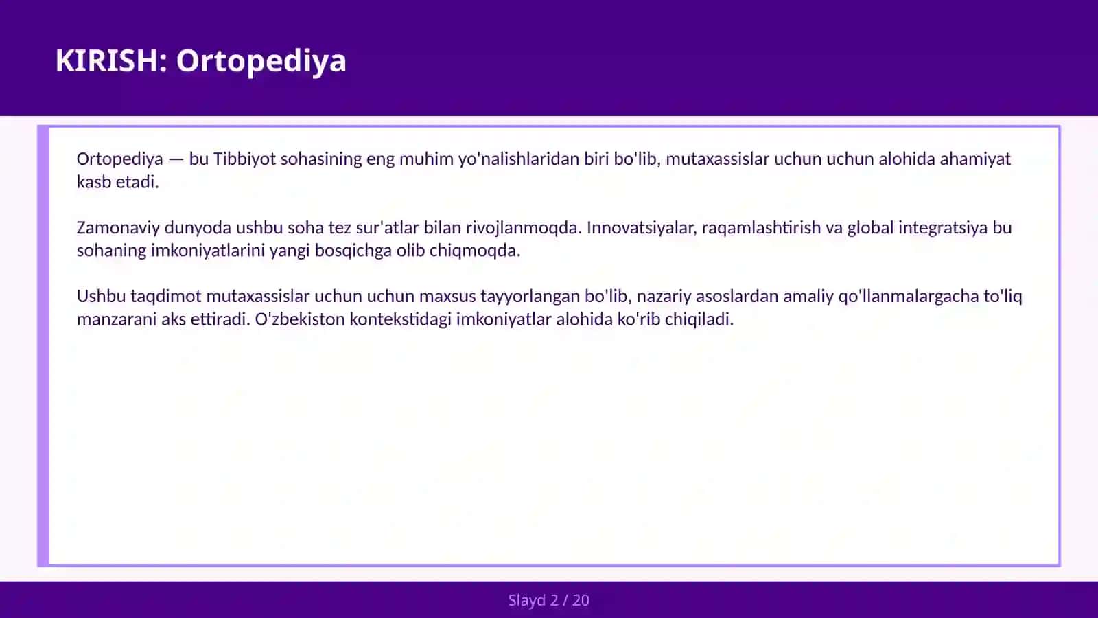 Ortopediya 2