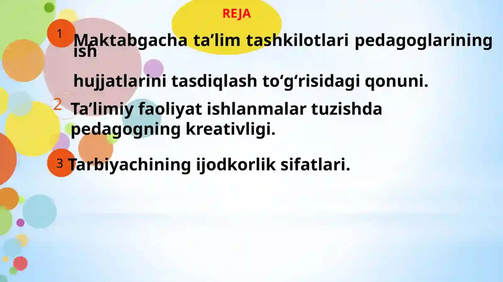Ta’limiy faoliyat ishlanmalari tuzishda pedagogning kreativligi 2