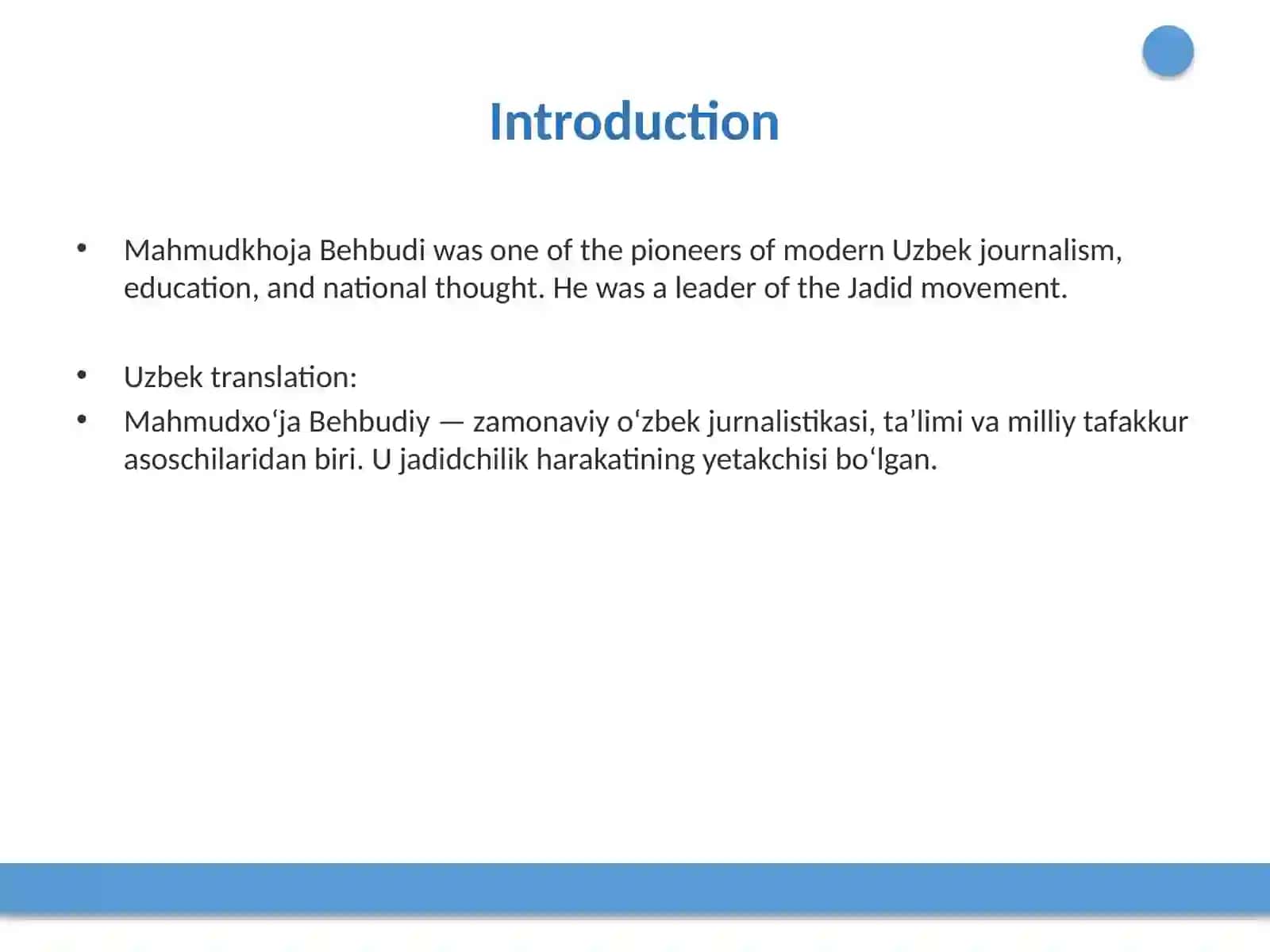 Behbudi's Life and Work 2