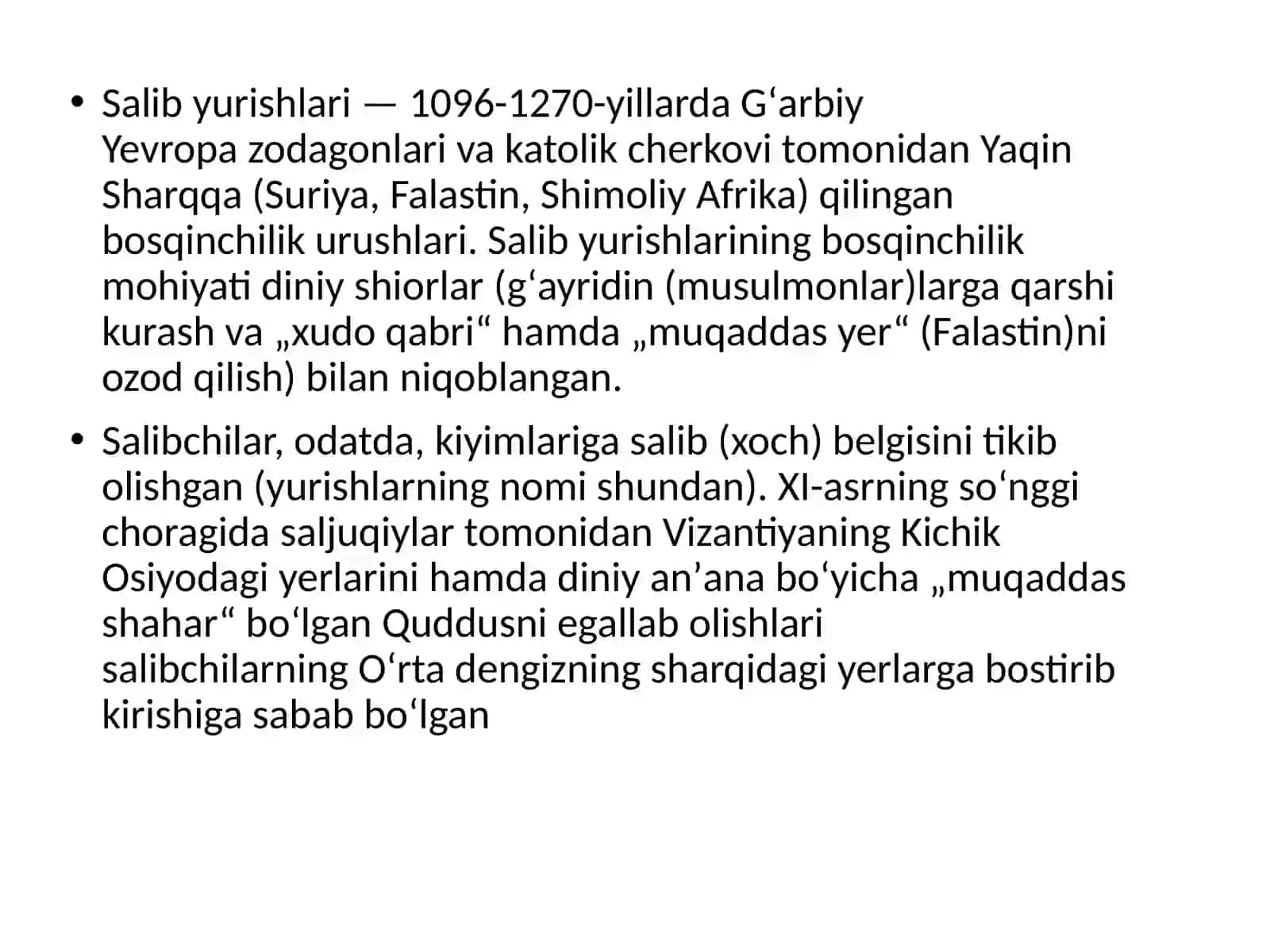 Salib yurishlari.Diniy-ritsirlik ordenlari 2