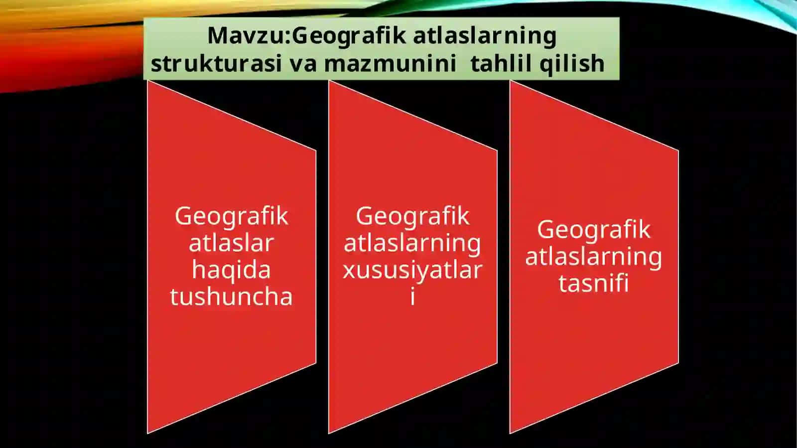 Geografik atlaslar strukturasi va mazmunini tahlil qilish 2