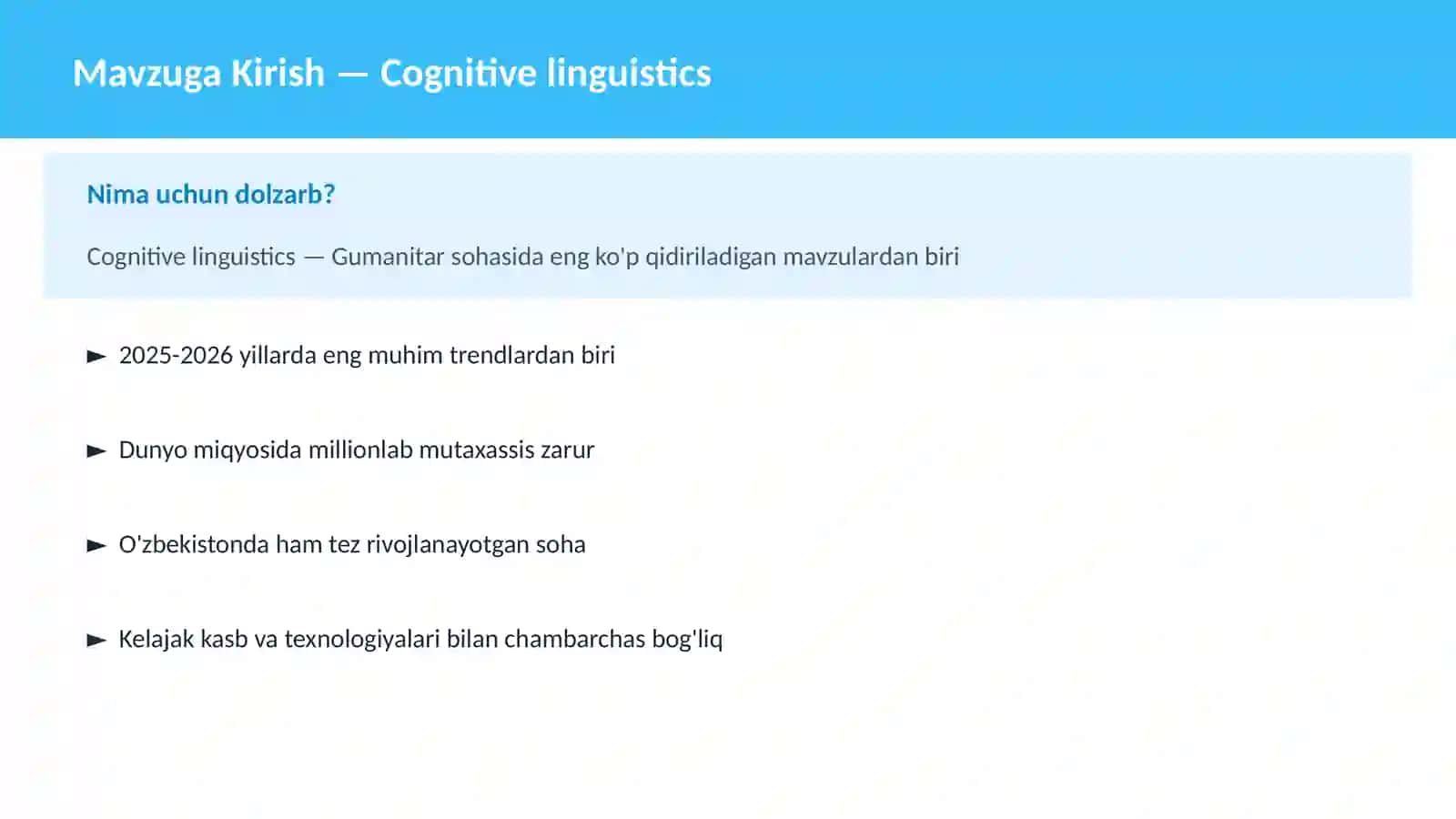 Cognitive linguistics 2