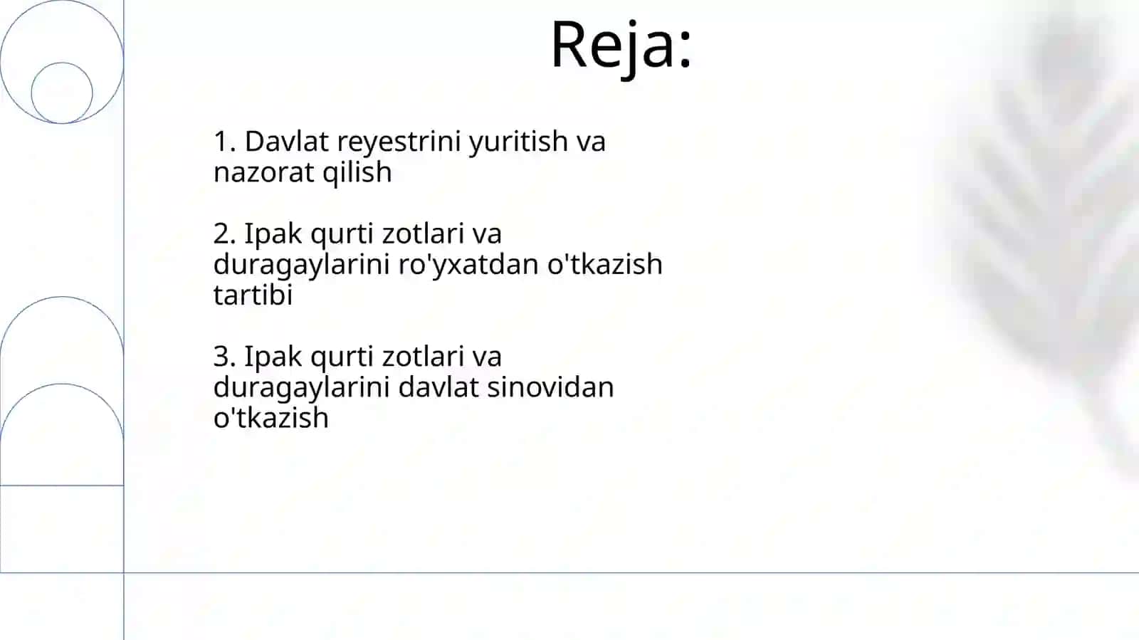 Ipak qurti zotlari va duragaylarini davlat sinovidan oʻtkazish va tumanlashtirish 2