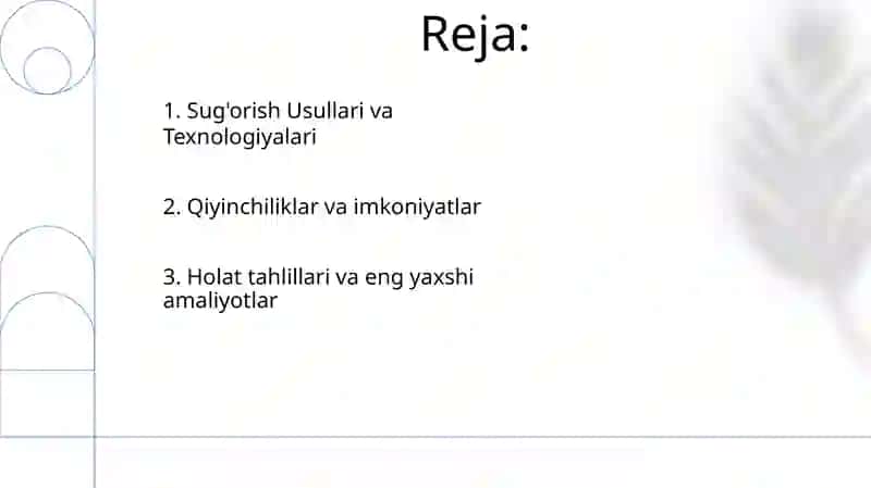 Sug'orish Usullari va Texnologiyalari 2
