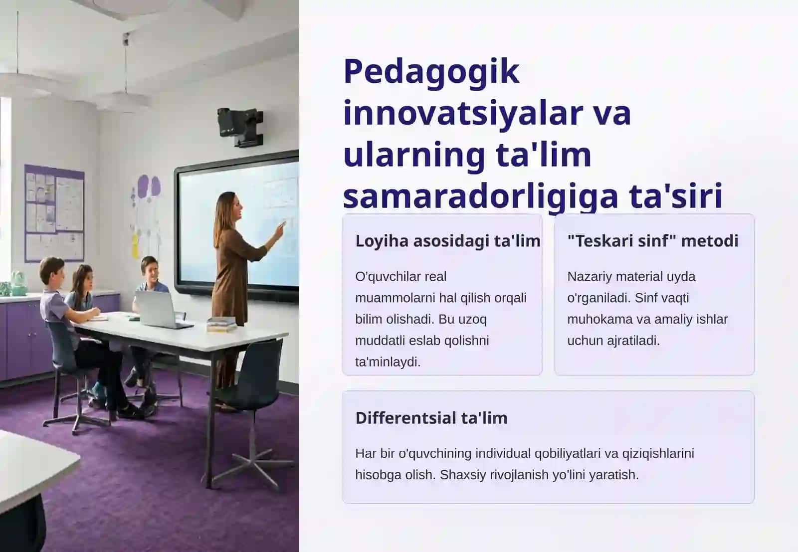 Yoshlar tarbiyasida bilim  ko'nikma malaka va kompetetntsiyalarni oshirishga qaratilgan ilg'or pedagog va axborot texnalogiyalardan foydalanish 2