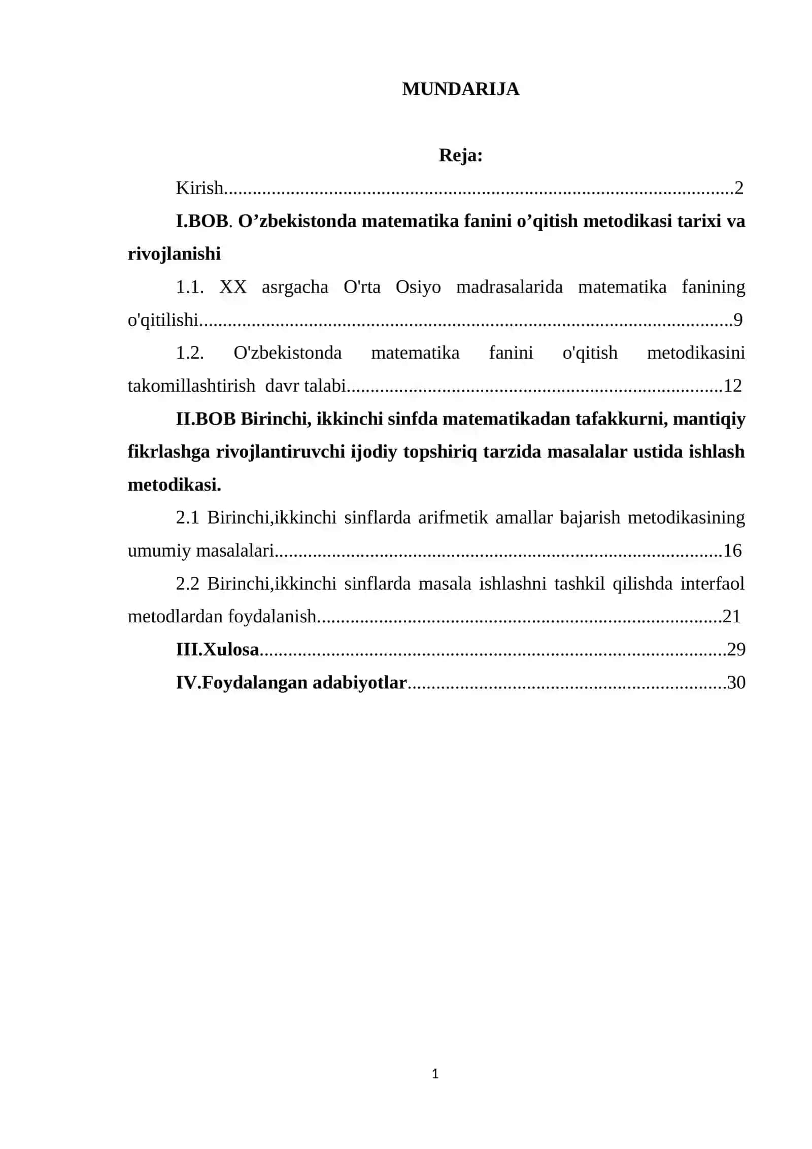 BOSHLANG‘ICH SINFDA MATEMATIKADAN TAFAKKURNI, MANTIQIY FIKRLASHGA RIVOJLANTIRUVCHI IJODIY TOPSHIRIQ TARZIDA MASALALAR USTIDA ISHLASH METODIKASI (1-2-SINF MISOLIDA) 2