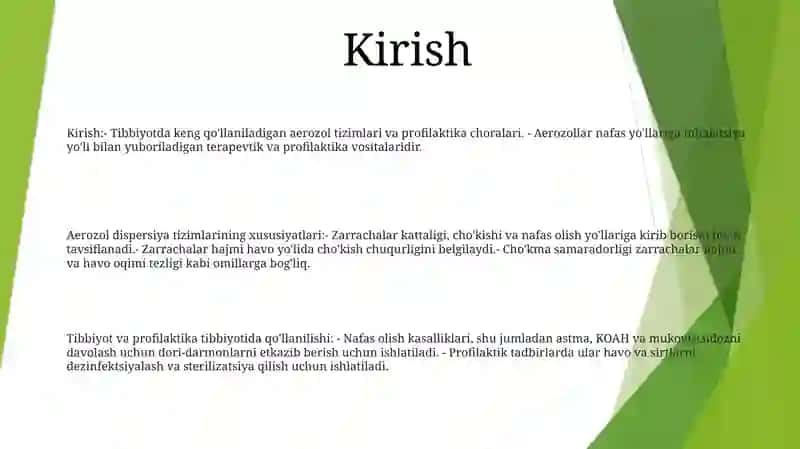 DagʻAl Dispers Sistemalarning Xossalari. Ularni Tibbiyot Va Tibbiy Profilaktikada Ishlatilishi 2