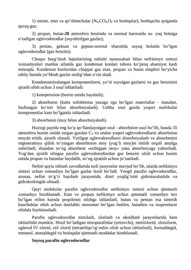 Parafin uglevodorodlar 2