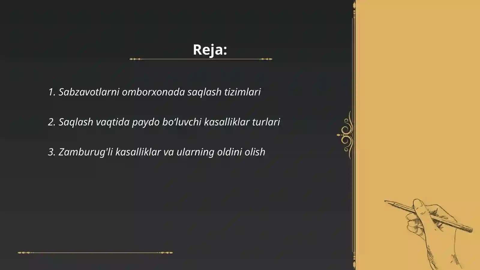Sabzavotlarni omborxonada saqlash davridagi kasalliklari hamda ularga qarshi kurash choralari 2