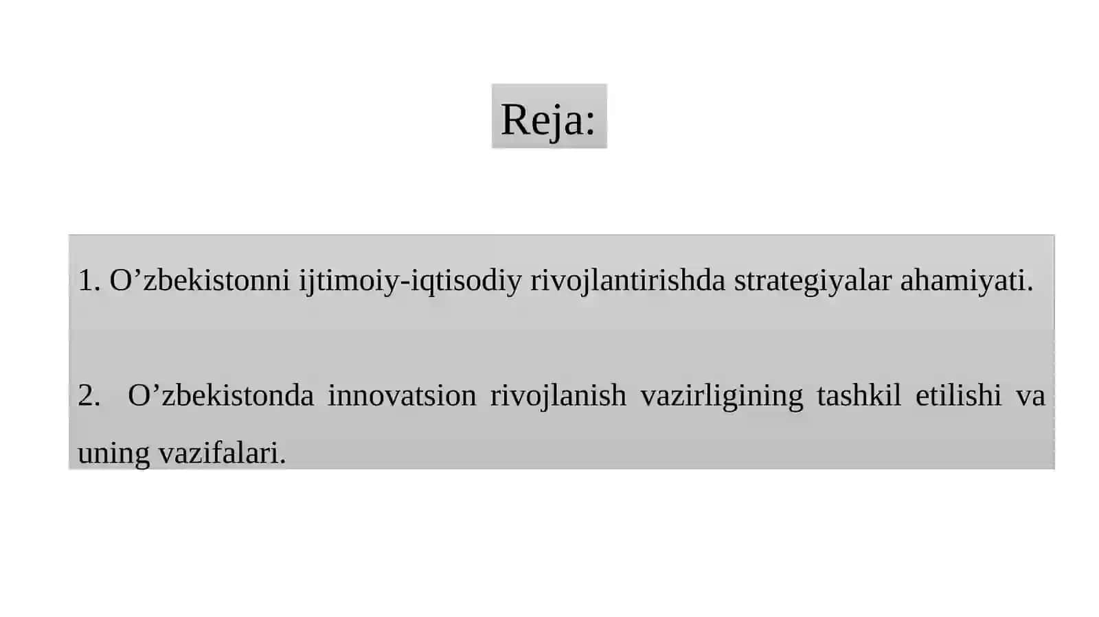 Mintaqalarni ijtimoiy-iqtisodiy innovatsion rivojlantirish strategiyalari 2