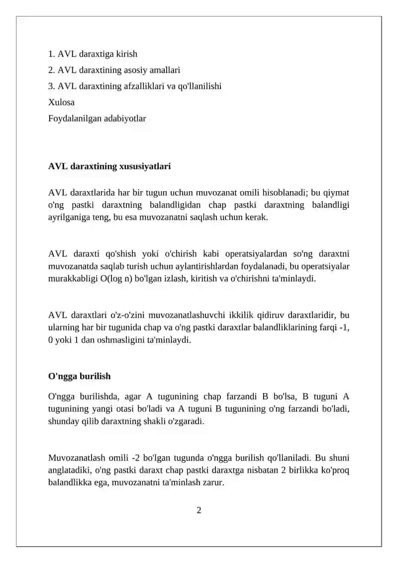 AVL daraxti 2