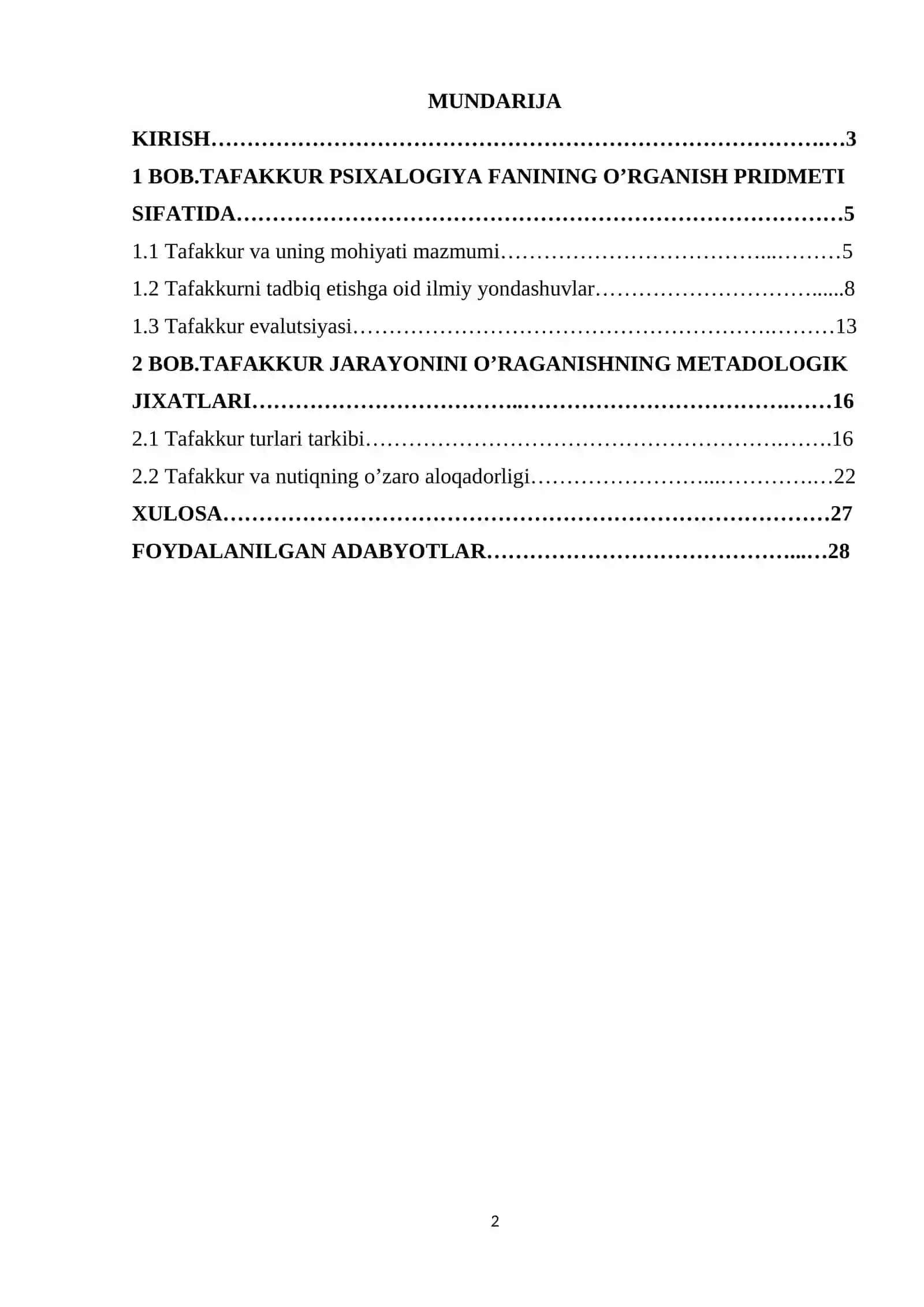 Tafakur haqida umumiy tasavvur 2