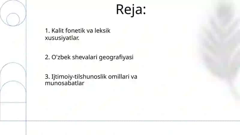 O’zbek tilining lahja va shevalari 2