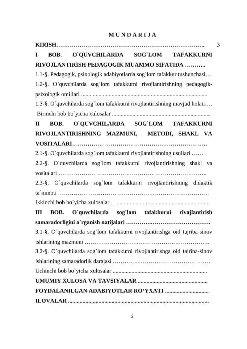 O'quvchilarda Sog'lom Tafakkur Rivojlantirish 2