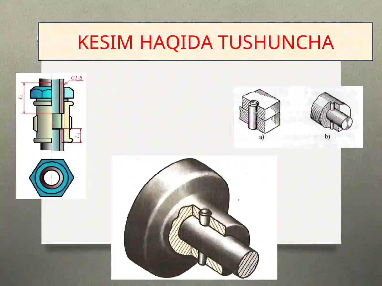 Kesim turlari. Dars ishlanma Taqdimoti 2