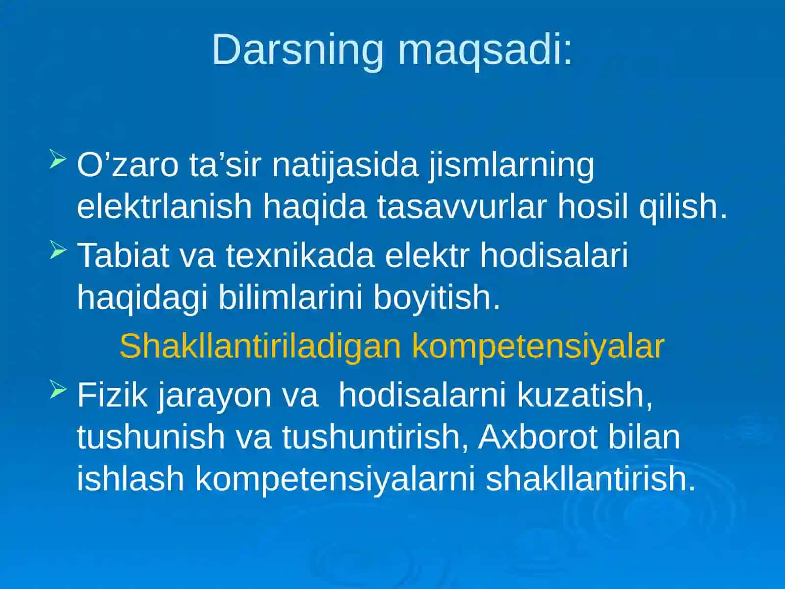 Jismlarning zaryadlanishi 2