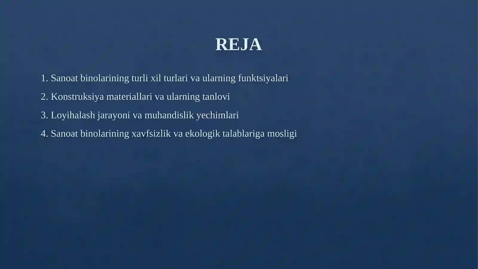 Sanoat binolarining konstruksiyalari. 2