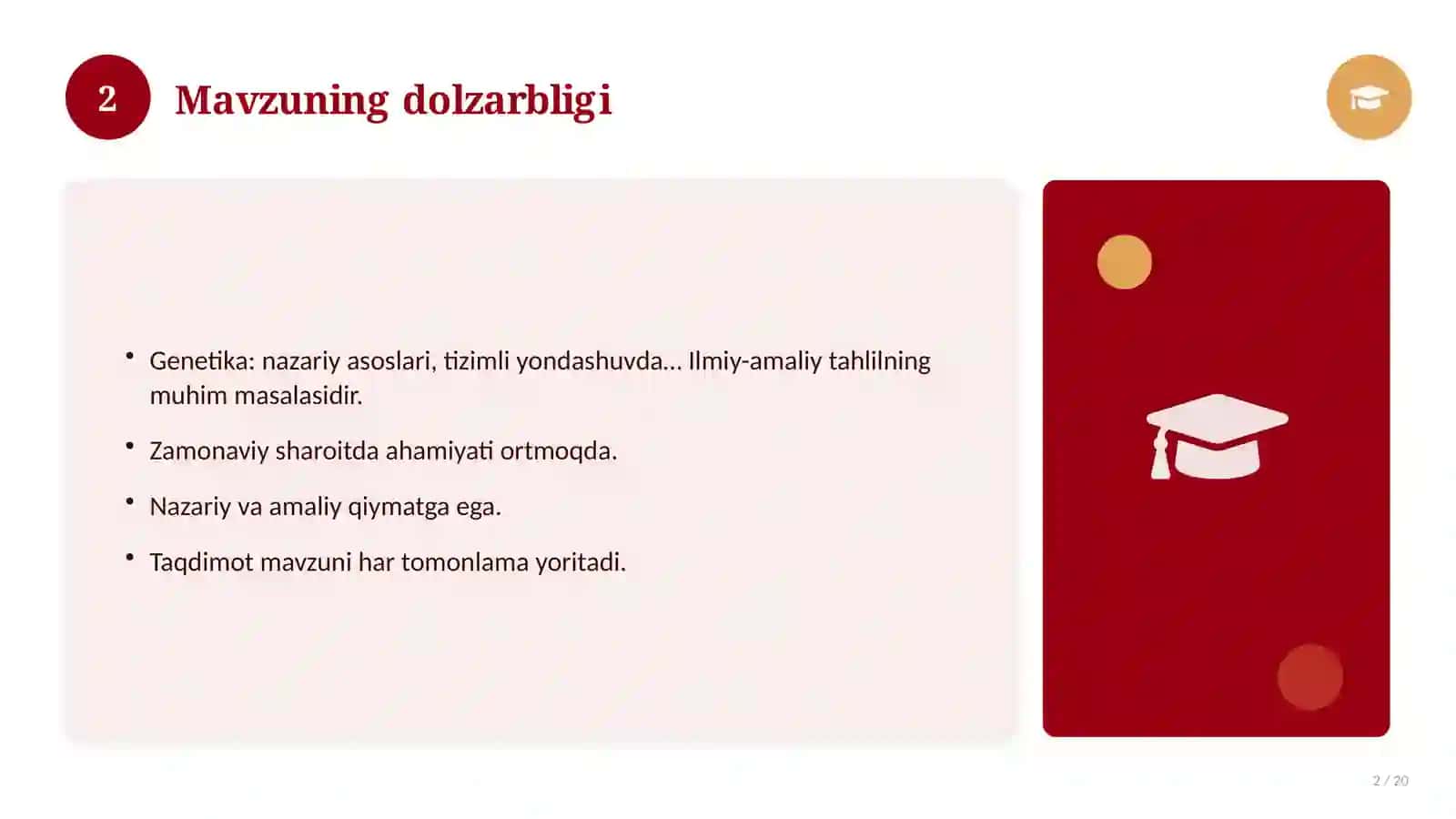 Genetika: nazariy asoslari, tizimli yondashuvda (Kurs ishi) 2