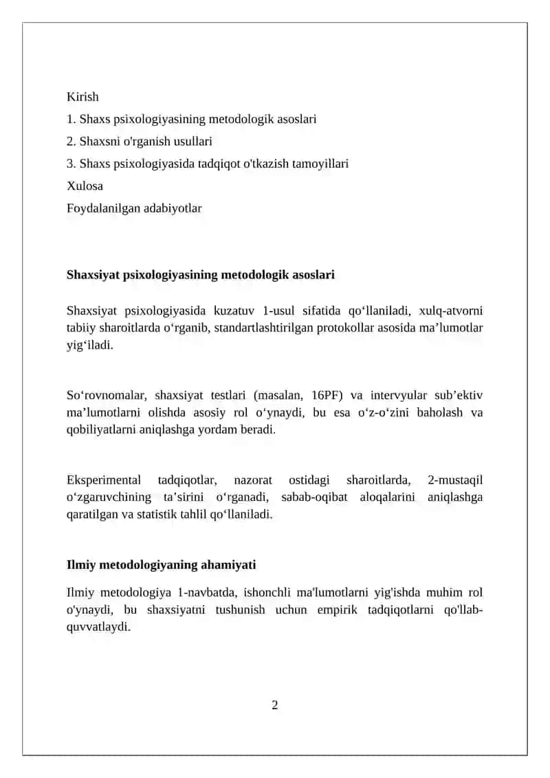 Shaxs psixologiyasining metodolik prinsiplari 2