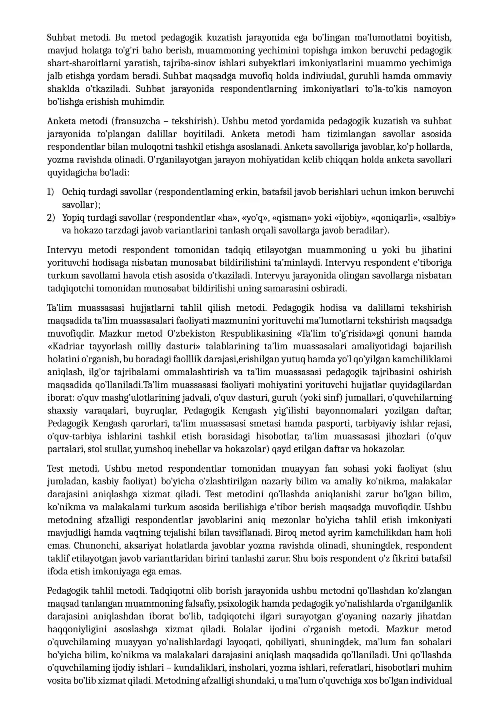 Qiyosiy pedagogika fanining tadqiqot metodlari 2