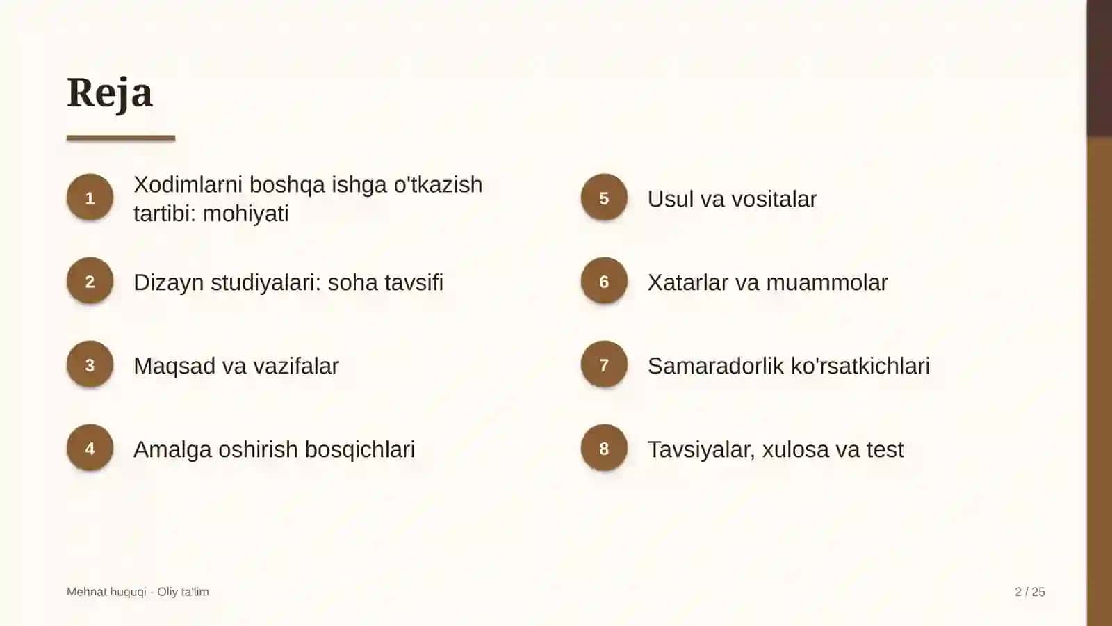 Dizayn studiyalarida xodimlarni boshqa ishga o'tkazish tartibi 2