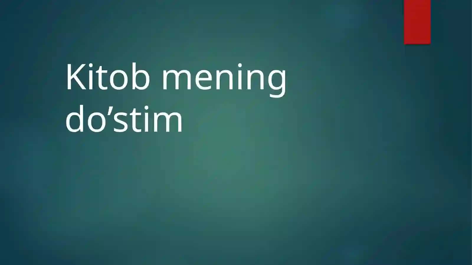 kitob mening doʻstim 2