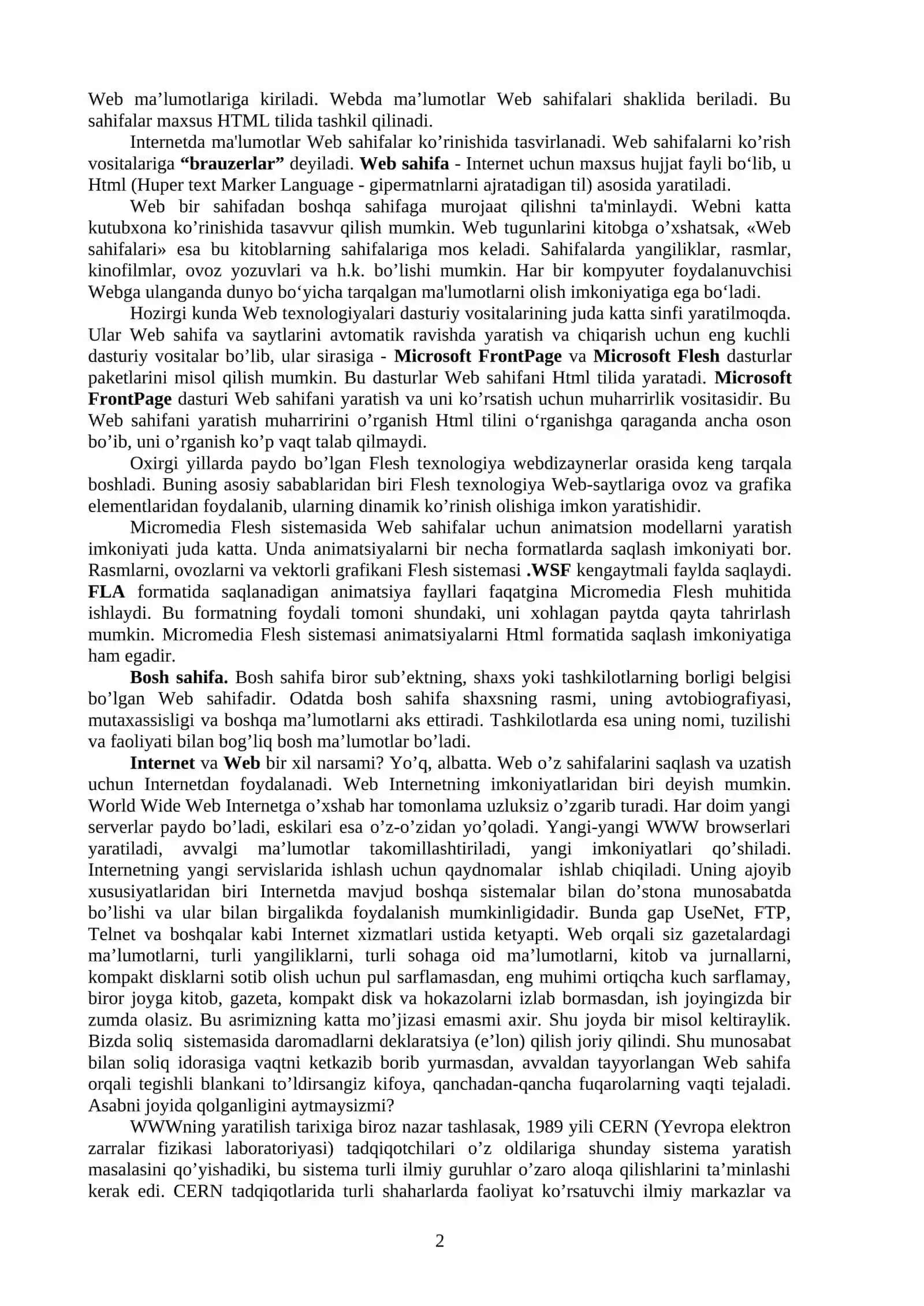 WWW - Internet ning ommabop xizmat turi 2
