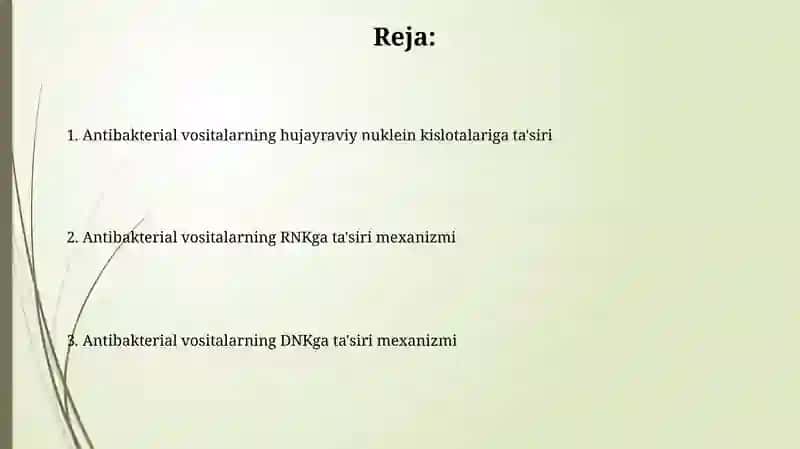 Antibakteriyalarning hujayra nuklein kislotalariga ta'sir mexanizmlari 2
