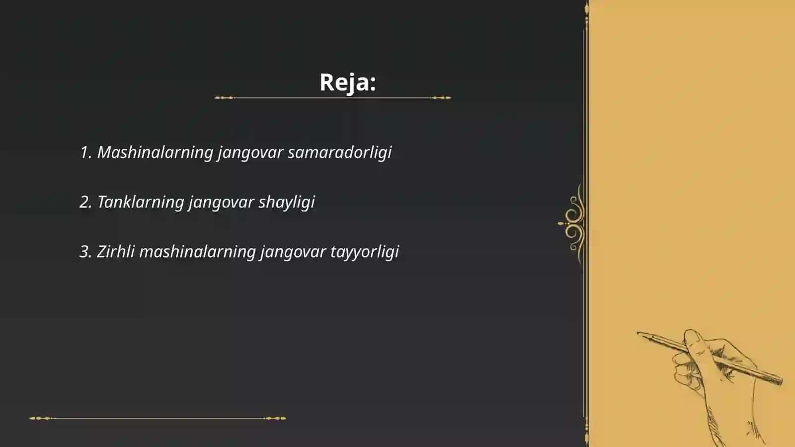 Mashinalarning jangovar samaradorligi 2