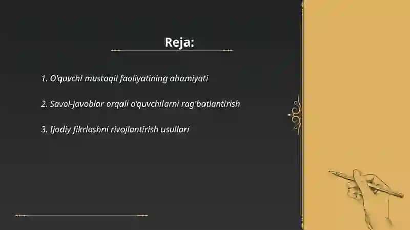 Savol va topshiriqlar 2