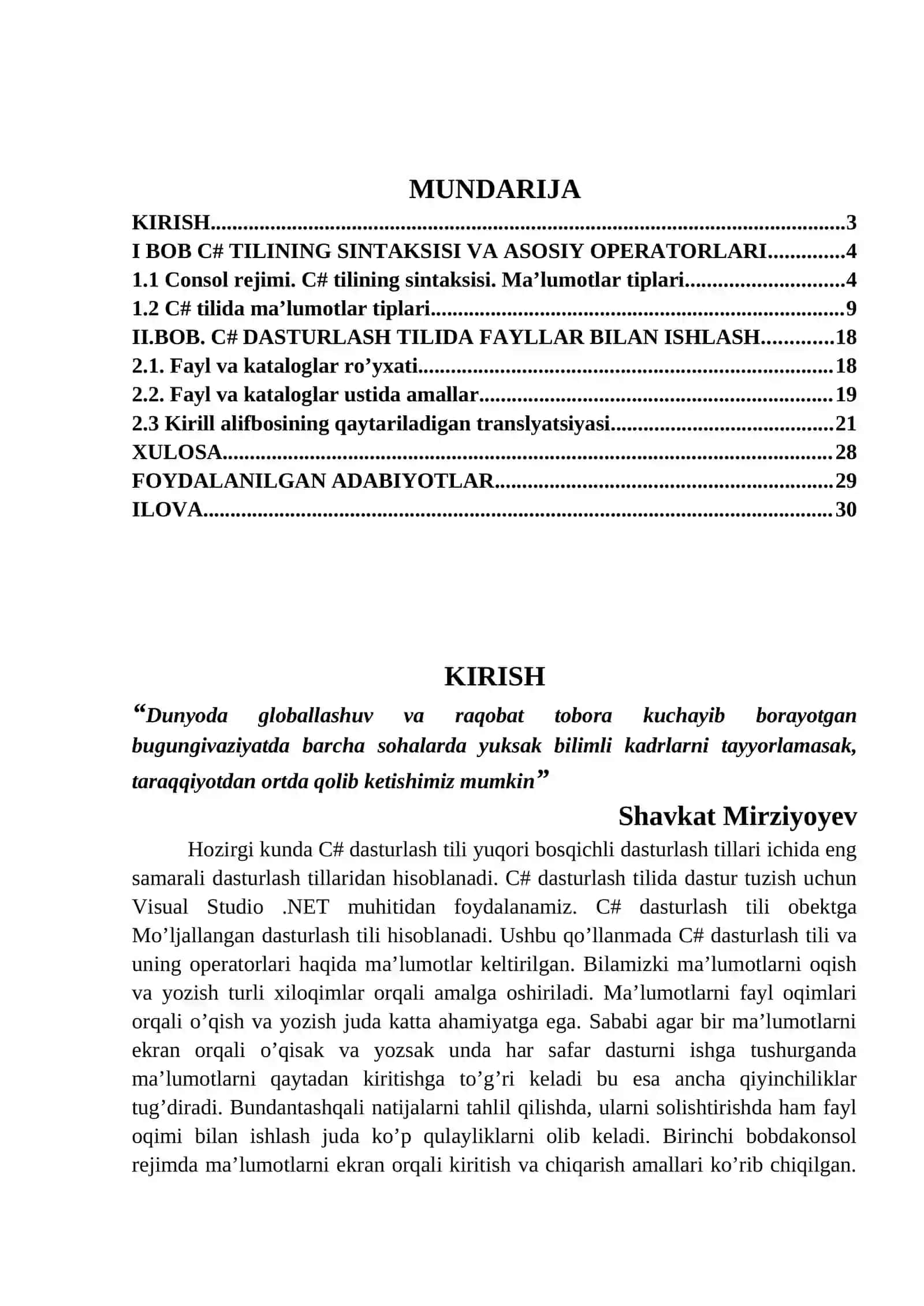 “C# dasturlashtilida “Krill_Lotin”dasturiniyaratish” 2