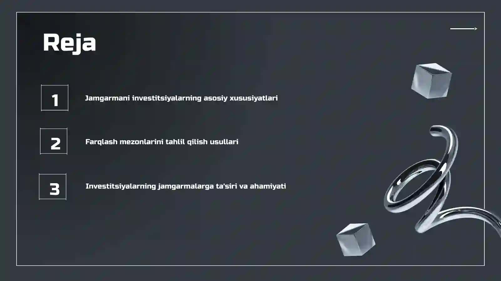 Jamgarmani investitsiyalardan farqlashmezonlari 2