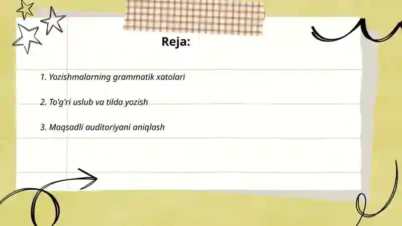 Yozishmalarning grammatik xatolari 2