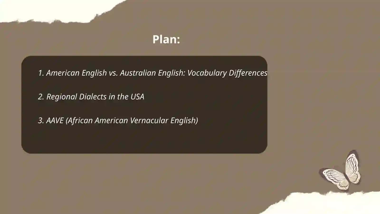 Varieties of Tongue (The USA) (Australia) 2