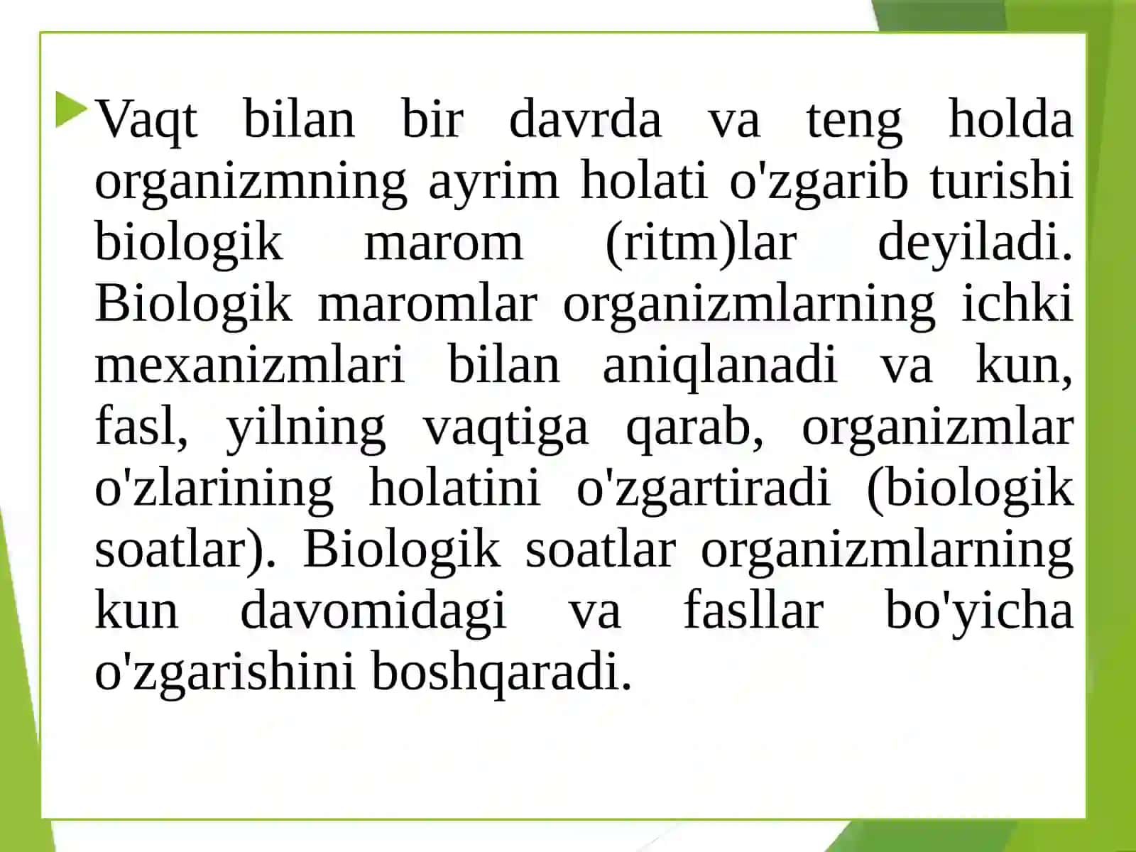 Biologik ma'romlar 2