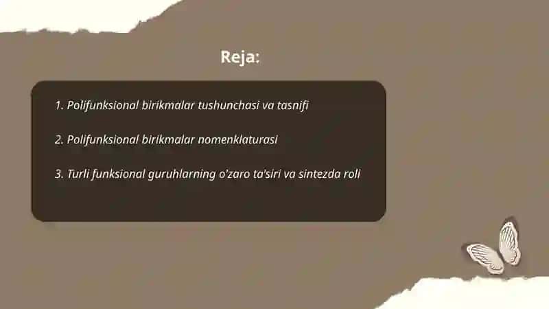 Polifunksional birikmalar 2