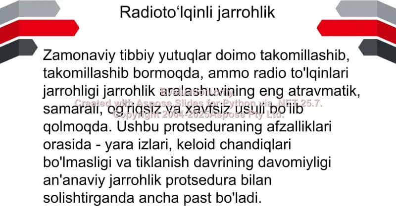Radiotoʻlqinli jarrohlik 2